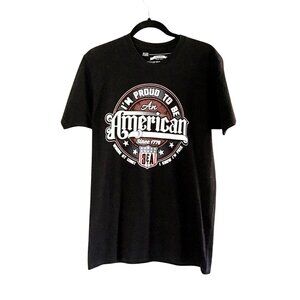 BROTHERS & ARMS- MENS BLACK AMERICAN MADE 100% COTTON T-SHIRT SIZE MEDIUM